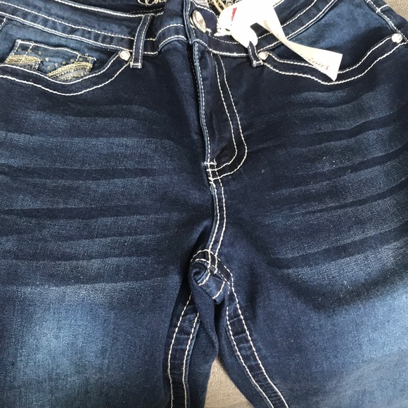 Blue Mid Rise Capris - Picture 8 of 9